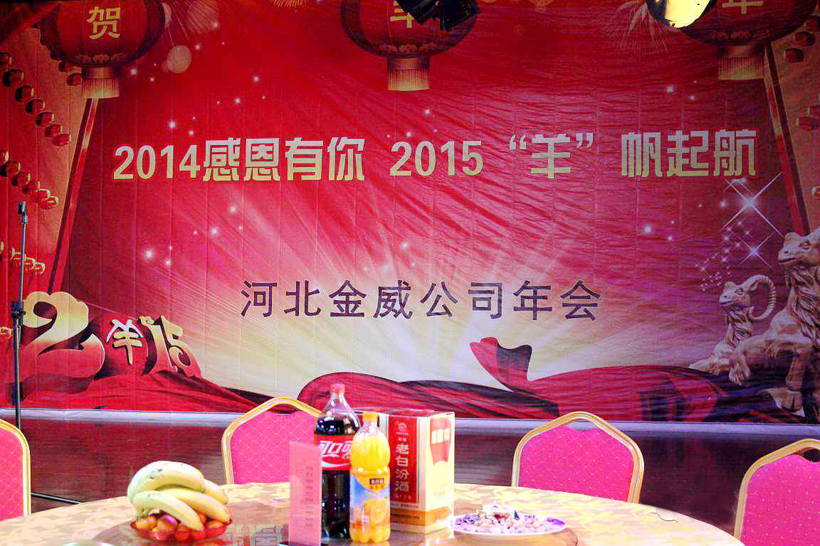 “2014感恩有你，2015‘羊’帆起航”——热烈庆祝金年会体育建材2014年年会圆满结束